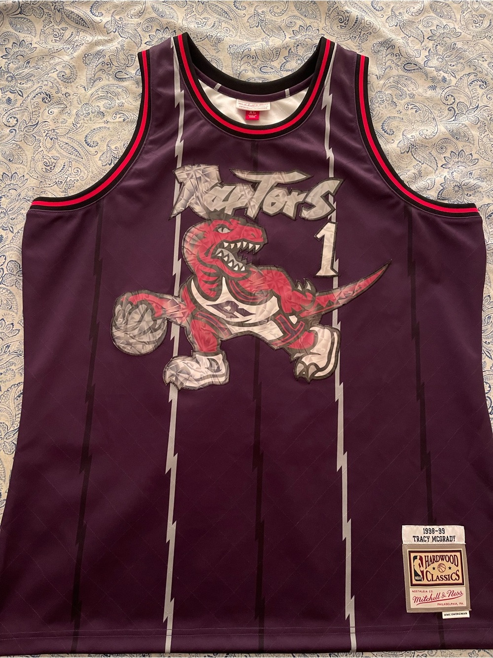 Mitchell and Ness Tracy McGrady 75th Anniversary Toronto Raptors Diamond Jersey